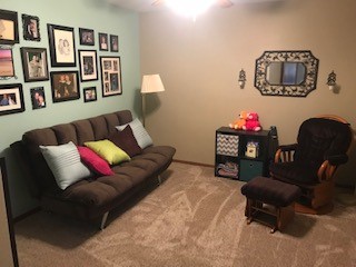 GingerSnap Home Basement Sitting Room with Futon - Sturgis SD