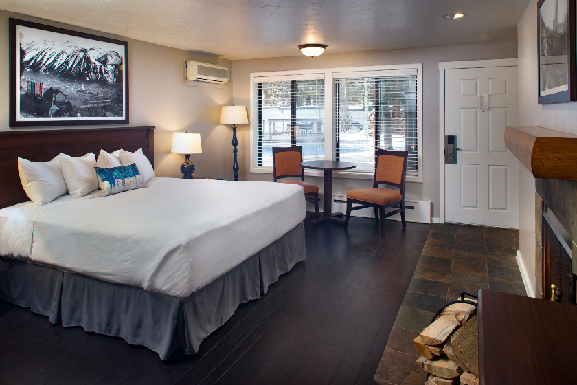 Fireside or poolside, the Molly Gibson Lodge features cozy amenities for all