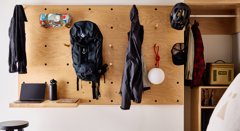 Gear Wall, included in all rooms