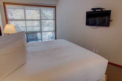 Master bedroom with cable TV
