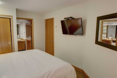 Master bedroom with cable TV
