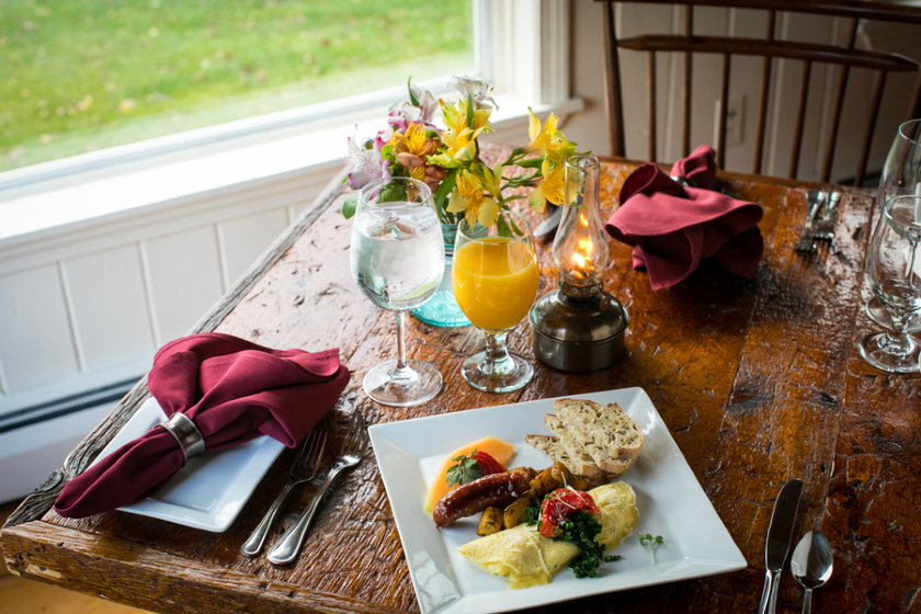 Breakfast including with overnight stays