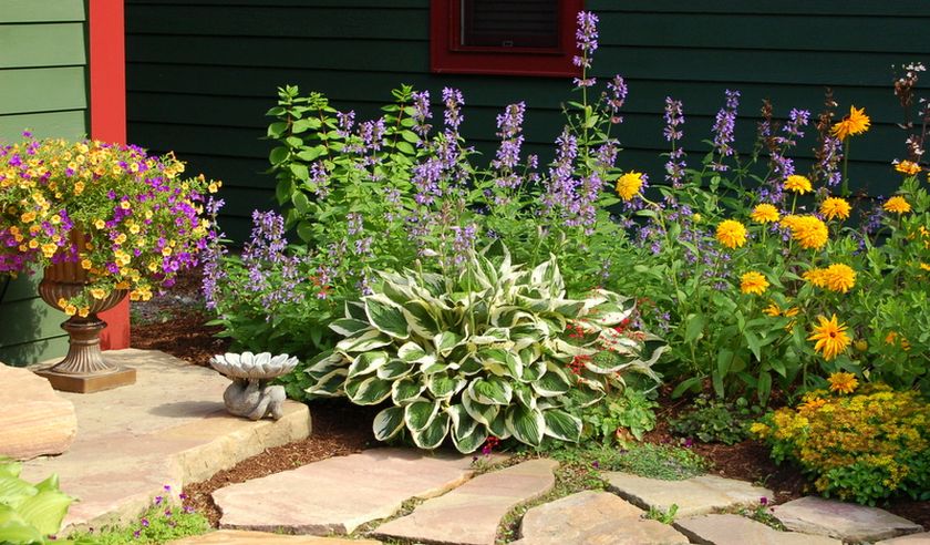 Lush gardens and walkways surround the Inn
