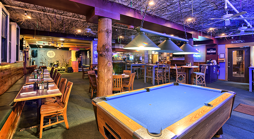 Join us in a game of pool at Delta Blue.