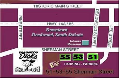 Deadwood Dicks Hotel & Suites Map - Deadwood SD