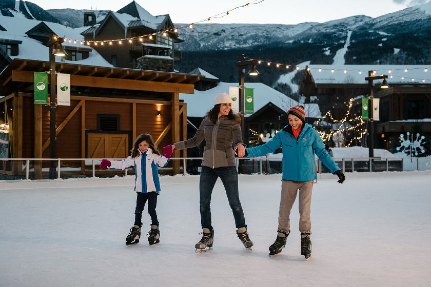The Spruce Peak Village Ice Rink